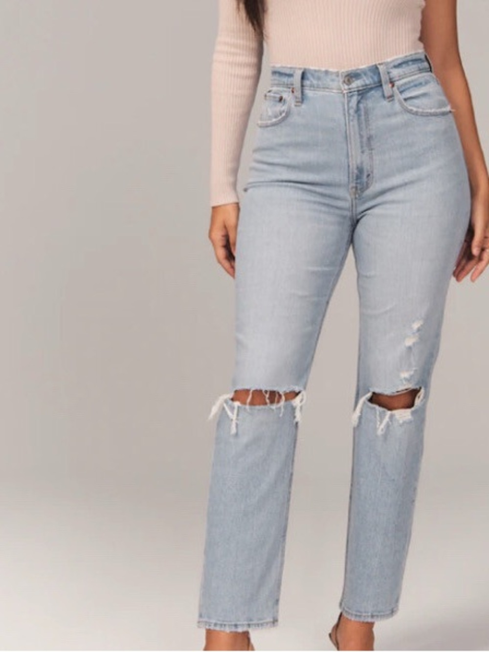 Abercrombie Ankle Straight Ultra High Rise Jean